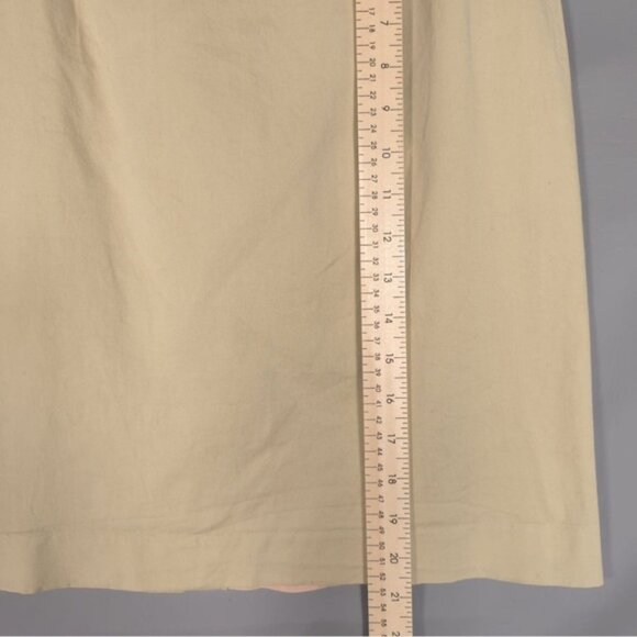 Neiman‎ Marcus EXCLUSIVE Women’s Cotton Mini Skirt Straight Pencil Tan Size 10 - Picture 6 of 11